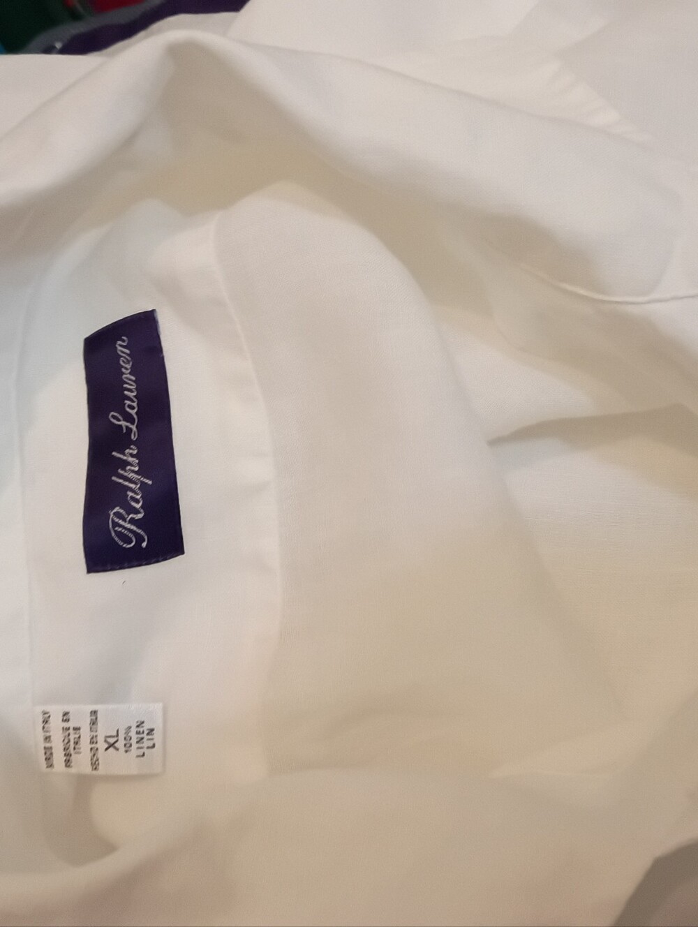 Ralph Lauren Purple Label 100% Linen Men's Luxury Shirt Size XL - Picture 8 of 8